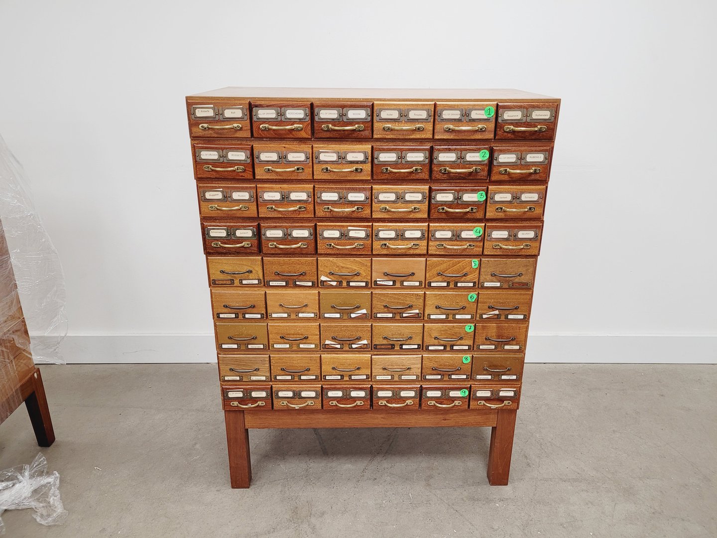 Image of 15 x Wooden Drawer Ex-Laboratory Storage Cabinets Chests of Drawers