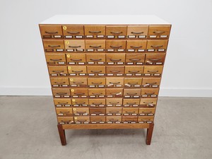 Thumbnail image of 15 x Wooden Drawer Ex-Laboratory Storage Cabinets Chests of Drawers