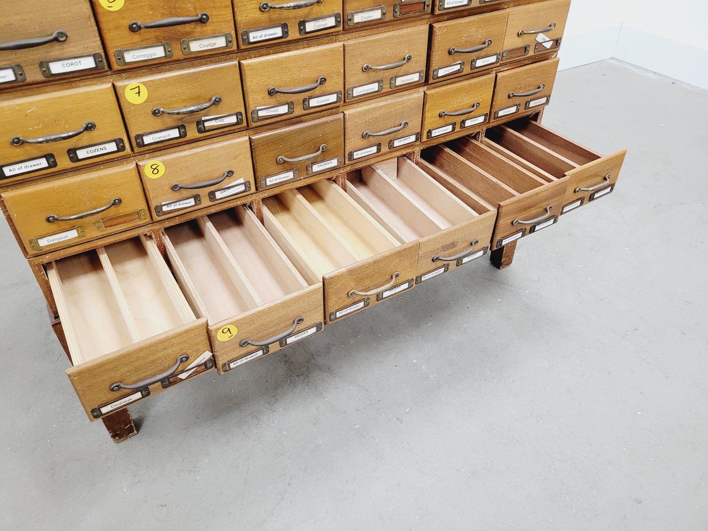 Image of 15 x Wooden Drawer Ex-Laboratory Storage Cabinets Chests of Drawers