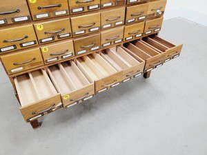 Thumbnail image of 15 x Wooden Drawer Ex-Laboratory Storage Cabinets Chests of Drawers