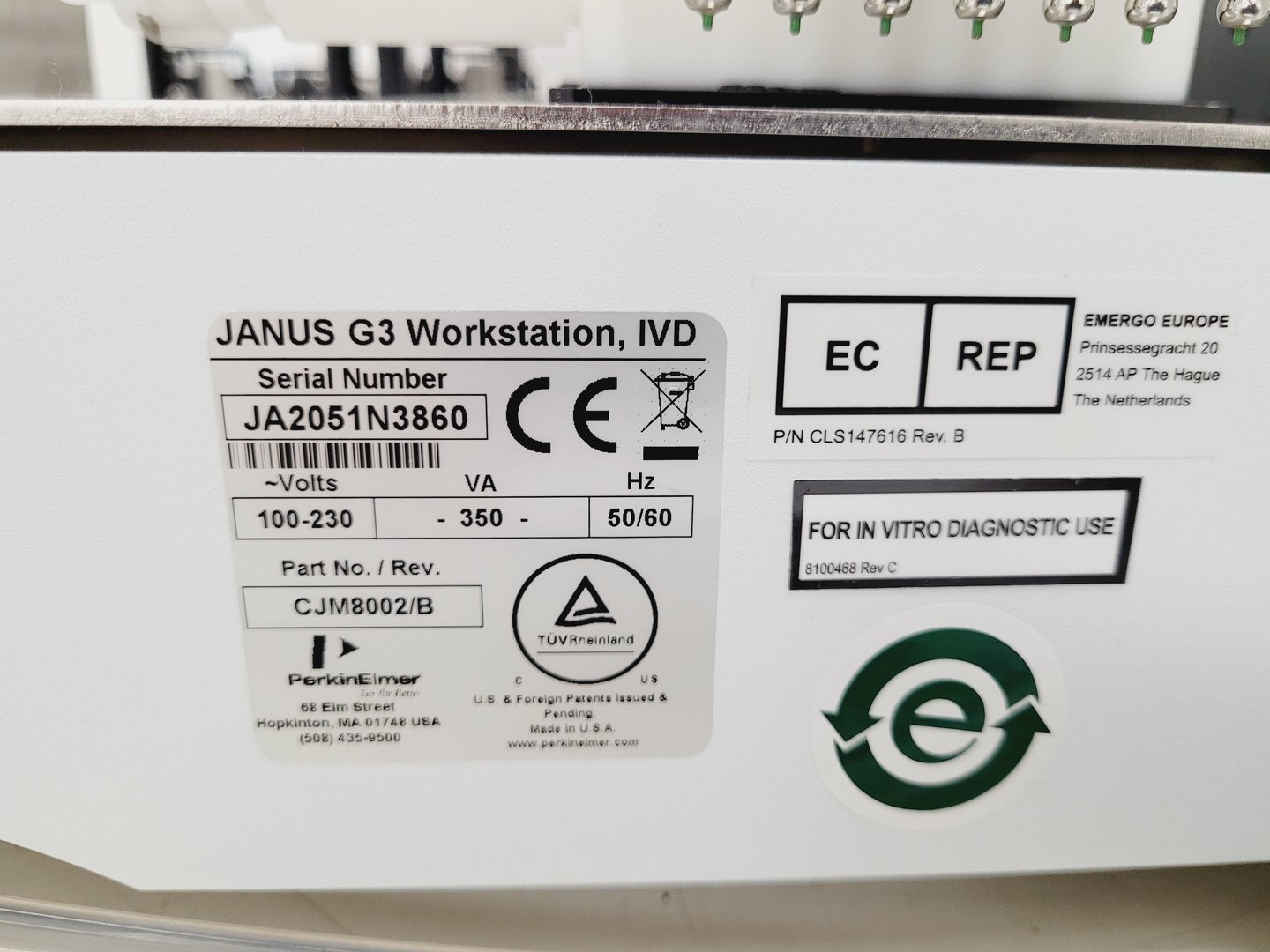 Image of Perkin Elmer JANUS G3 Automated Workstation