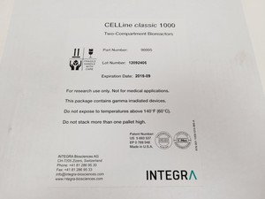 Thumbnail image of 3 x Integra CELLine Classic Bioreactor Classic 1000 Boxed