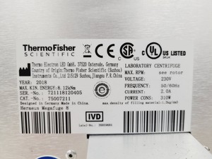 Thumbnail image of Thermo Scientific Heraeus Megafuge 8 Centrifuge with 4500rpm Rotor LAb