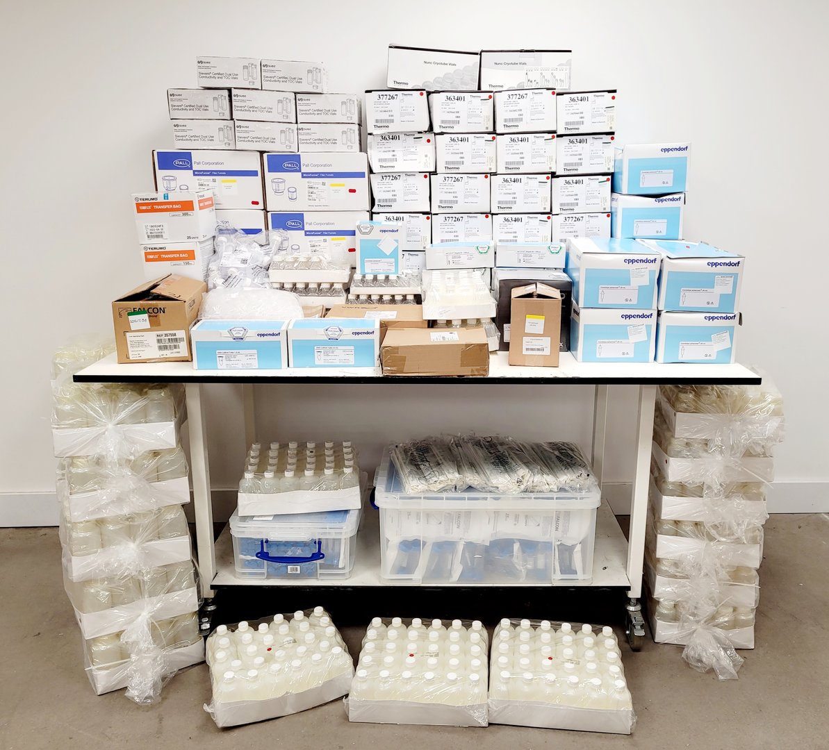 Image of Job Lot of Plastic Laboratory Consumables Pipets, Tubes, Bottles, Tips Lab