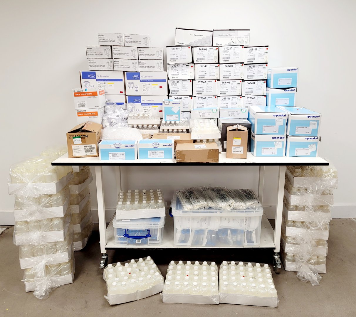 Image of Job Lot of Plastic Laboratory Consumables Pipets, Tubes, Bottles, Tips Lab