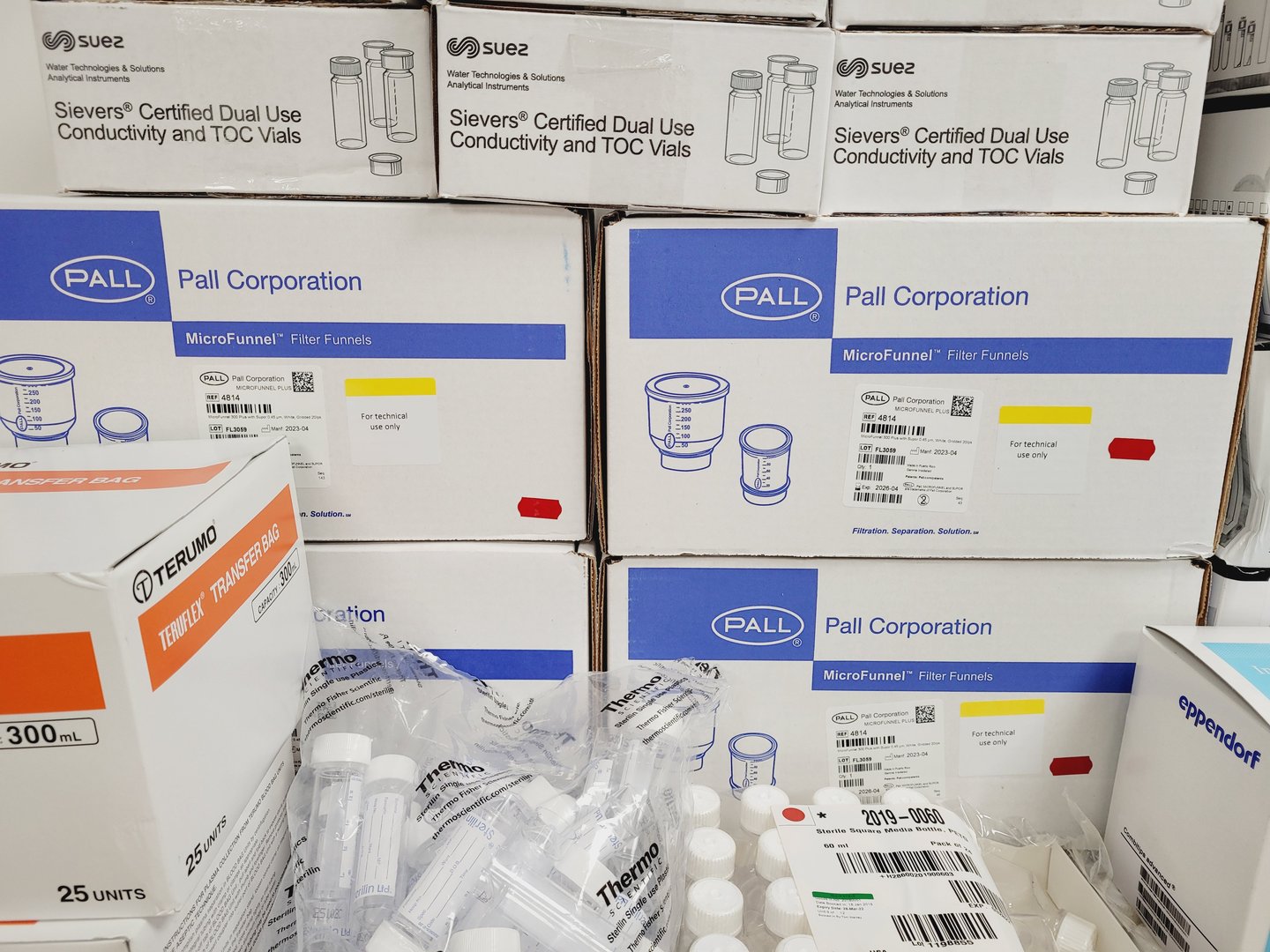 Image of Job Lot of Plastic Laboratory Consumables Pipets, Tubes, Bottles, Tips Lab