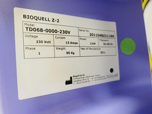 Thumbnail image of Bioquell H202 Decontamination System Z-2 & R-10 Lab