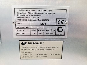 Thumbnail image of Micromass LCT TOF Mass Spectrometer Lab Spares/Repairs