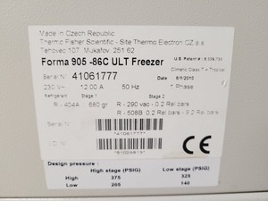 Thumbnail image of Thermo Scientific Forma 905 -86 ULT Ultra-Low Temperature Freezer