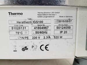 Thumbnail image of Thermo Scientific Heratherm IGS100 General Protocol Microbiological Incubator