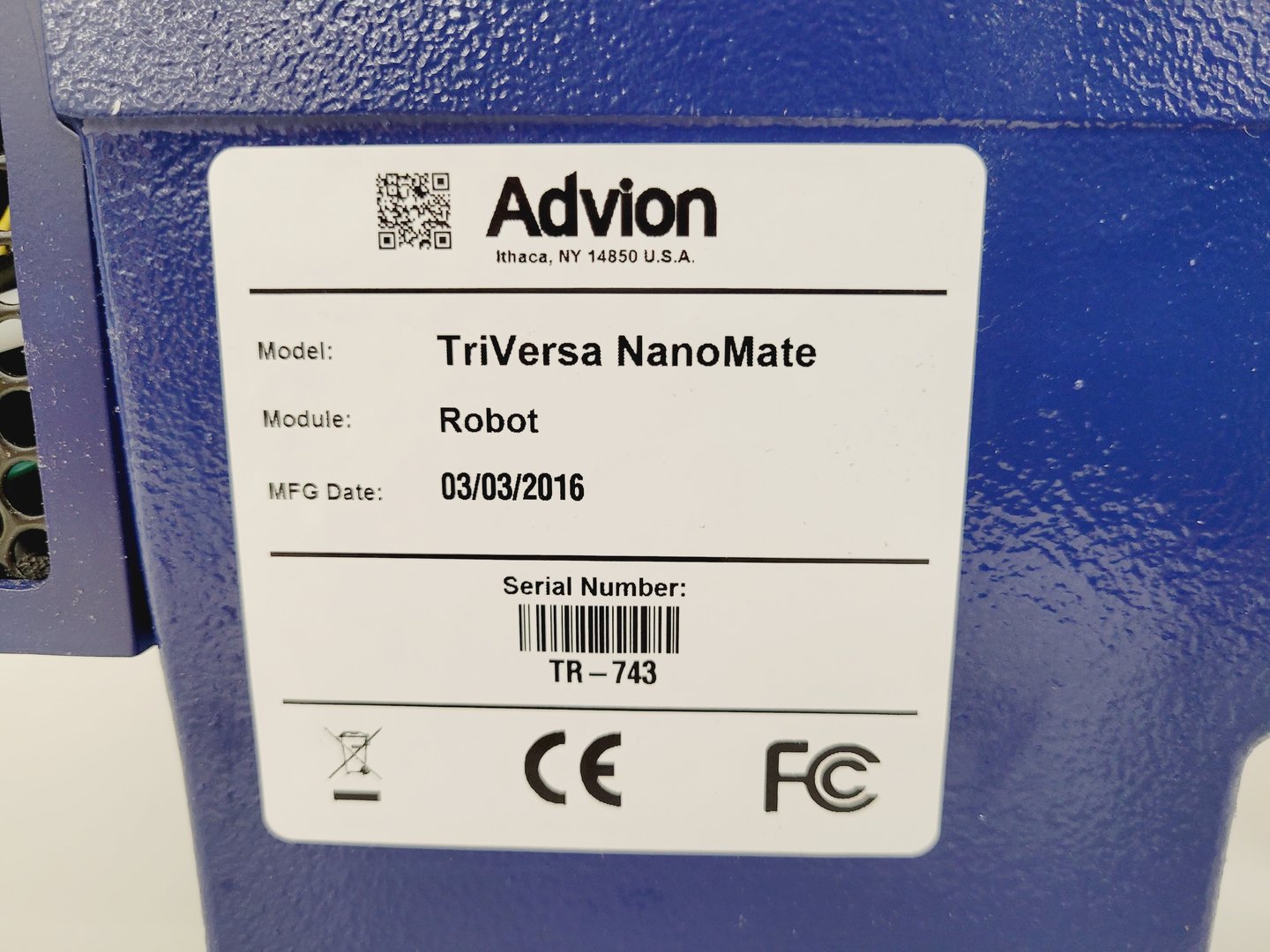Image of Advion TriVersa NanoMate Robot & Controller w/ Software & Accessories Lab