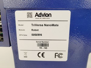 Thumbnail image of Advion TriVersa NanoMate Robot & Controller w/ Software & Accessories Lab