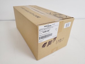 Thumbnail image of Job Lot of 107 Boxes of 10 Media Bottles Kimax ISO, GL45, 250 ml, Blue PP Cap 