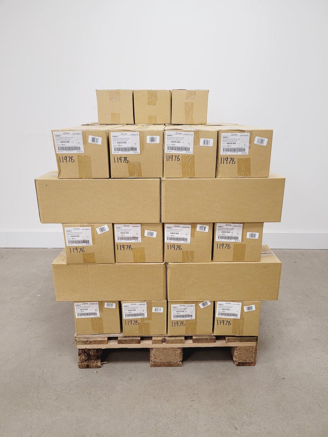 Image of Job Lot of 53 Boxes of 10 Beakers Kimax ISO (Tall Form), 600 ml Lab