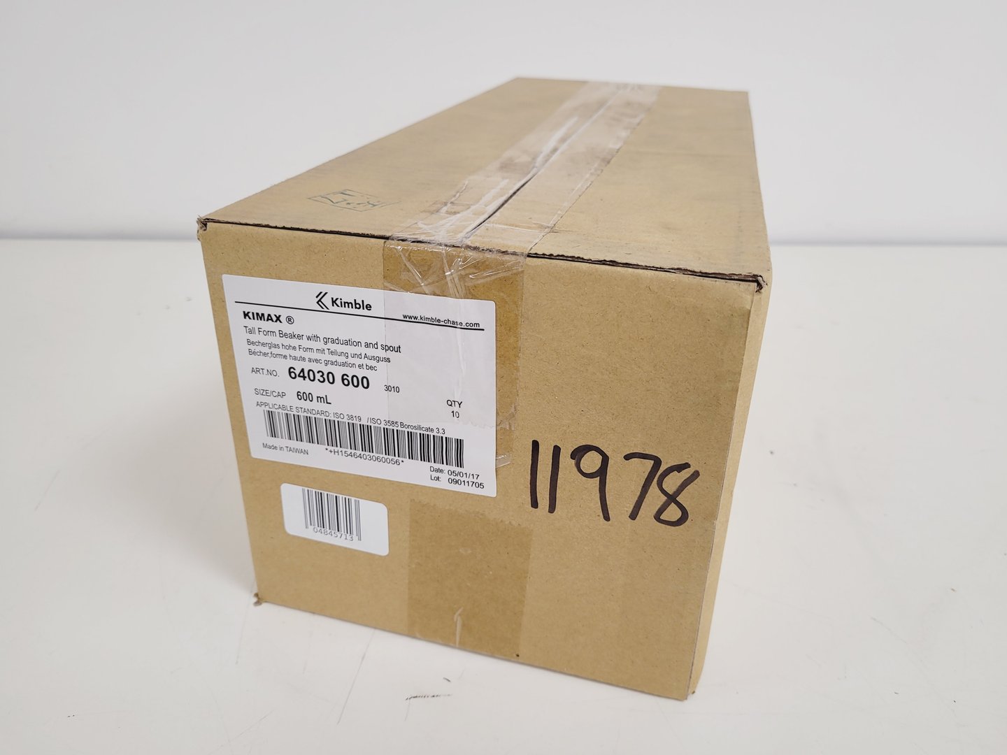 Image of Job Lot of 53 Boxes of 10 Beakers Kimax ISO (Tall Form), 600 ml Lab