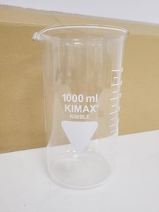 Thumbnail image of Job Lot of 29 Boxes of 10 Beakers Kimax ISO (Tall Form), 1000 ml Lab