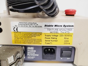 Thumbnail image of Texture Analyser TA-XT2i Stable Micro Systems, Control System and PC