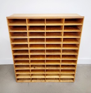 Image of Wooden Pigeon Hole Cabinet Lab