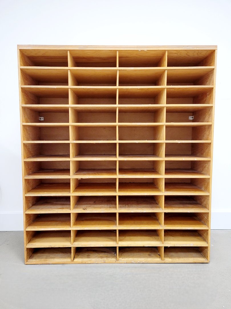 Image of Wooden Pigeon Hole Cabinet Lab