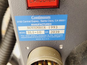 Thumbnail image of Continuum Surelite I Class 4 Laser Lab