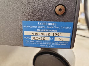 Thumbnail image of Continuum Surelite I Class 4 Laser Lab