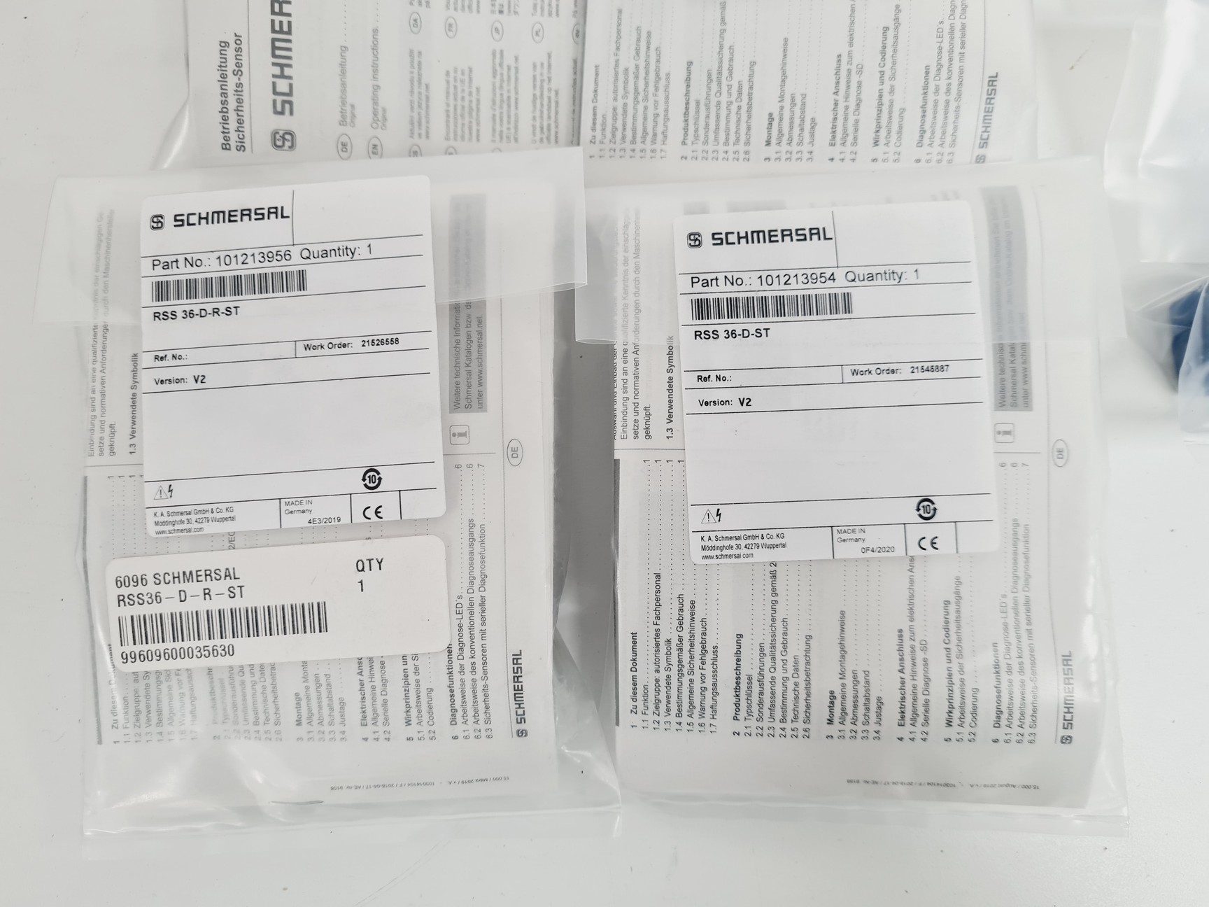 Image of 12 x Schmersal Non-Contact Safety Switch w/ Cables & SD-Y Adapters Lab