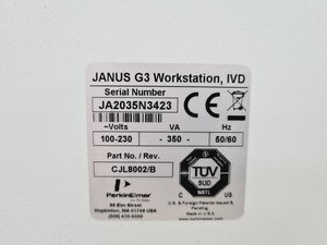 Thumbnail image of Perkin Elmer JANUS G3 Automated Workstation & Software Lab