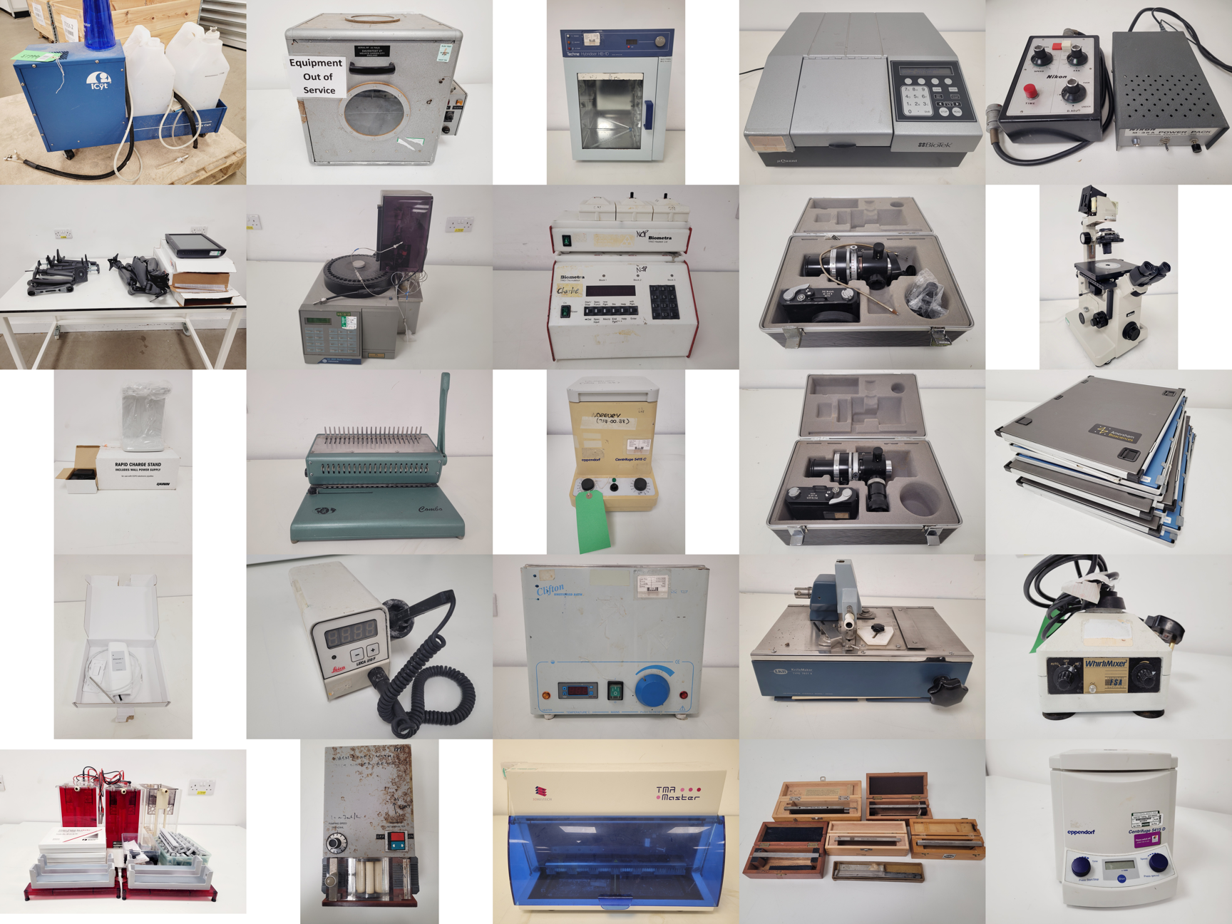 Image of Mixed Job Lot of Laboratory Equipment - Nikon, Eppendorf, Rainin, iCyt, Bio-Tek 