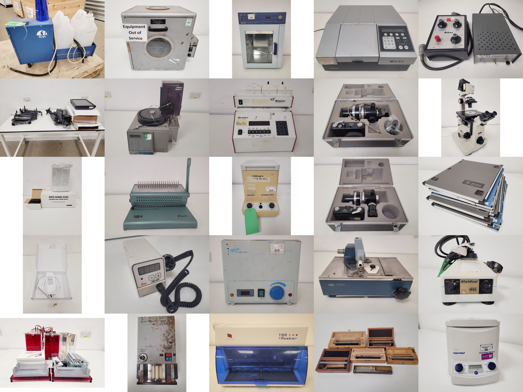 Image of Mixed Job Lot of Laboratory Equipment - Nikon, Eppendorf, Rainin, iCyt, Bio-Tek