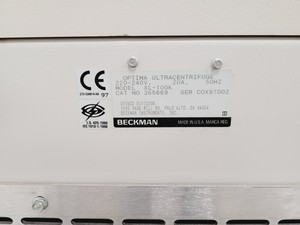 Thumbnail image of Beckman Optima XL-100K Ultracentrifuge Lab