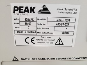 Thumbnail image of PEAK Scientific Genius 1053 Nitrogen Generator Lab