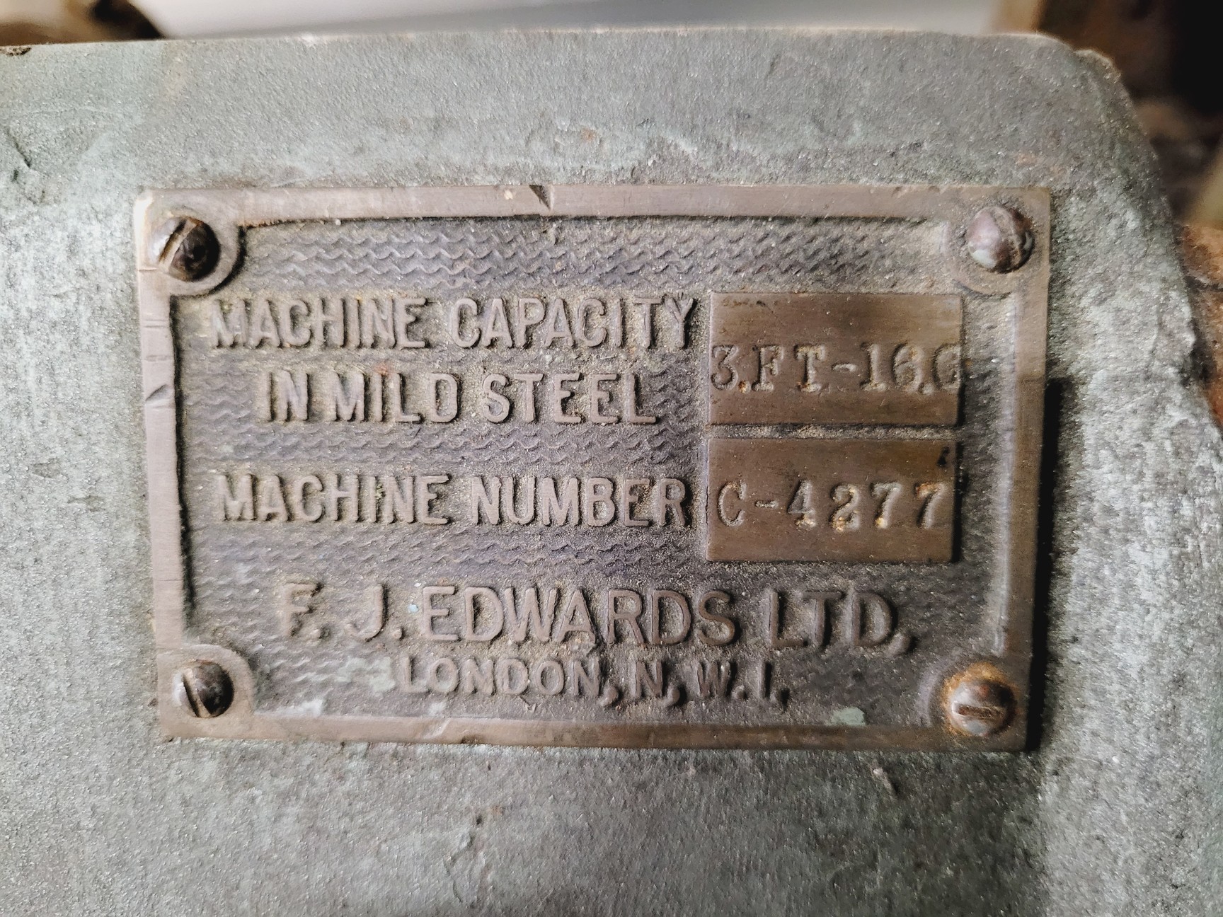 Image of F.J. Edwards Sheet Metal Folder MC No. C-4277