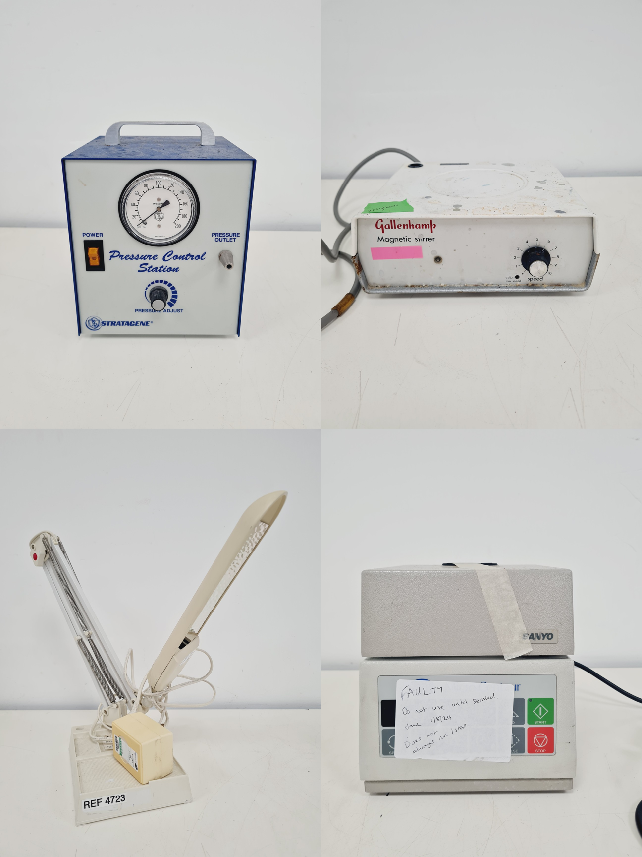 Image of Mixed Job Lot of Laboratory Equipment - Kimax, Vickers, Stuart, Pentax, Bio-Rad