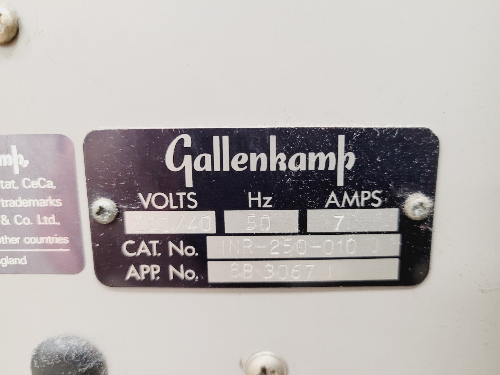 Image of Gallenkamp Cooling Shaking Incubator INR-250 Lab Spares/Repairs