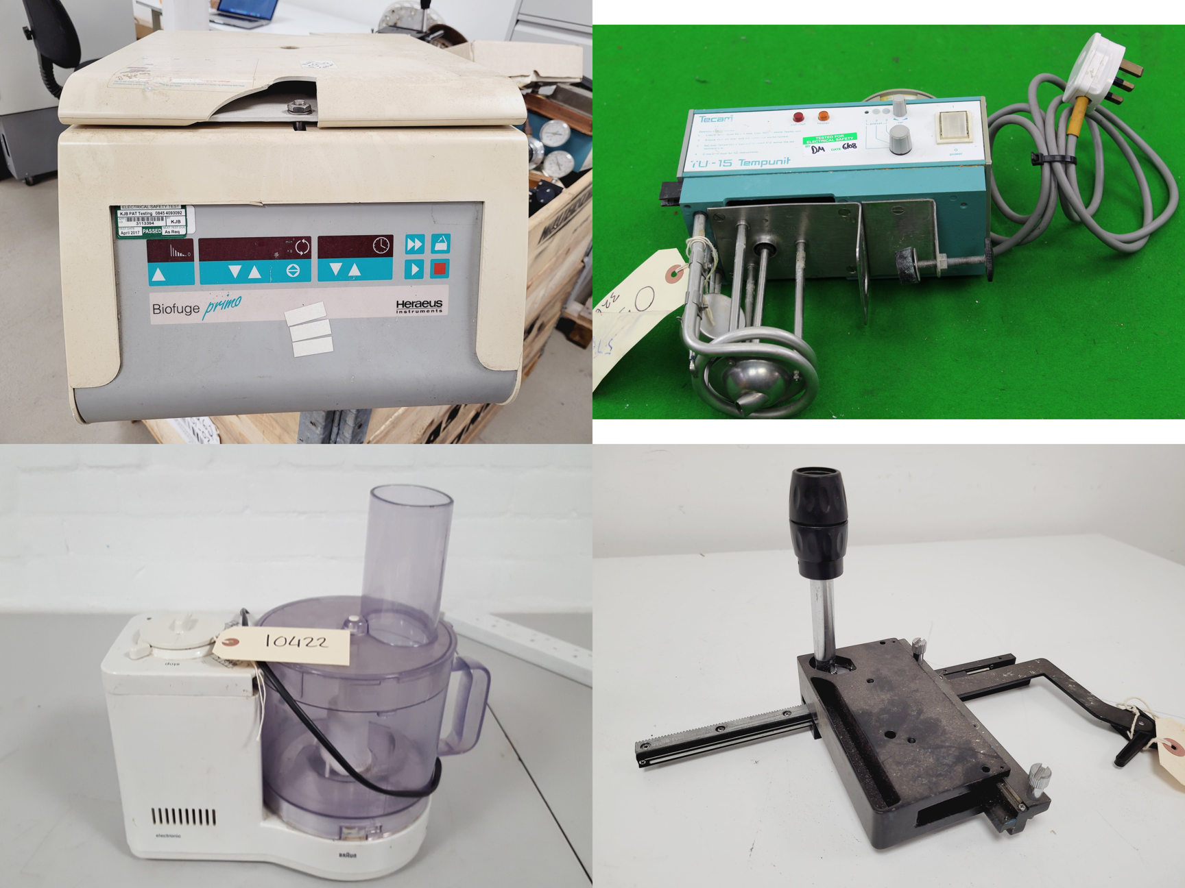 Image of Job Lot of Mixed Benchtop Lab Equipment - IKA, Heraeus, Grant, Tehcne, Ohaus