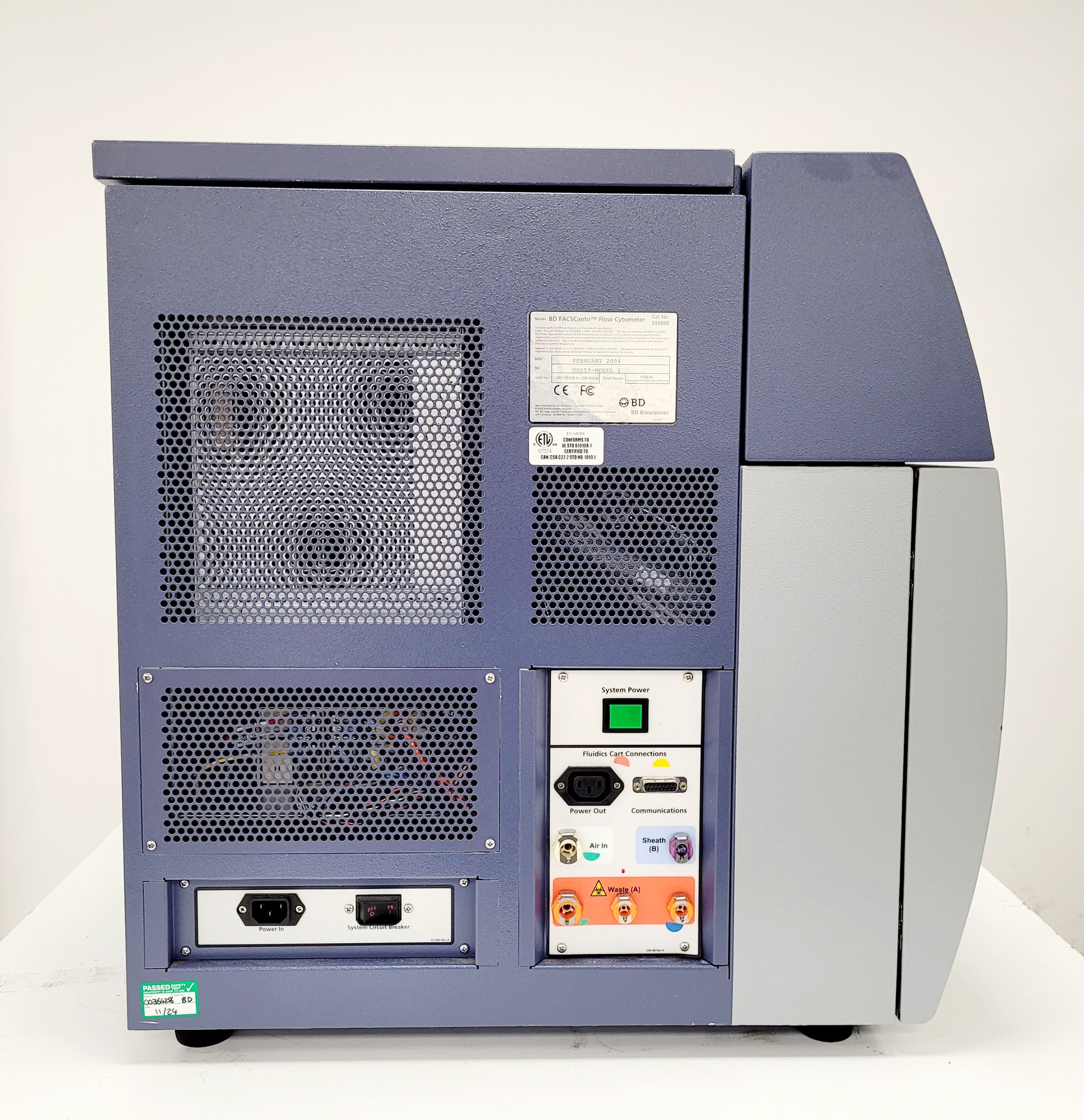 Image of BD FACSCanto Flow Cytometer System w/ Fluidics Carts, PC & Software Lab