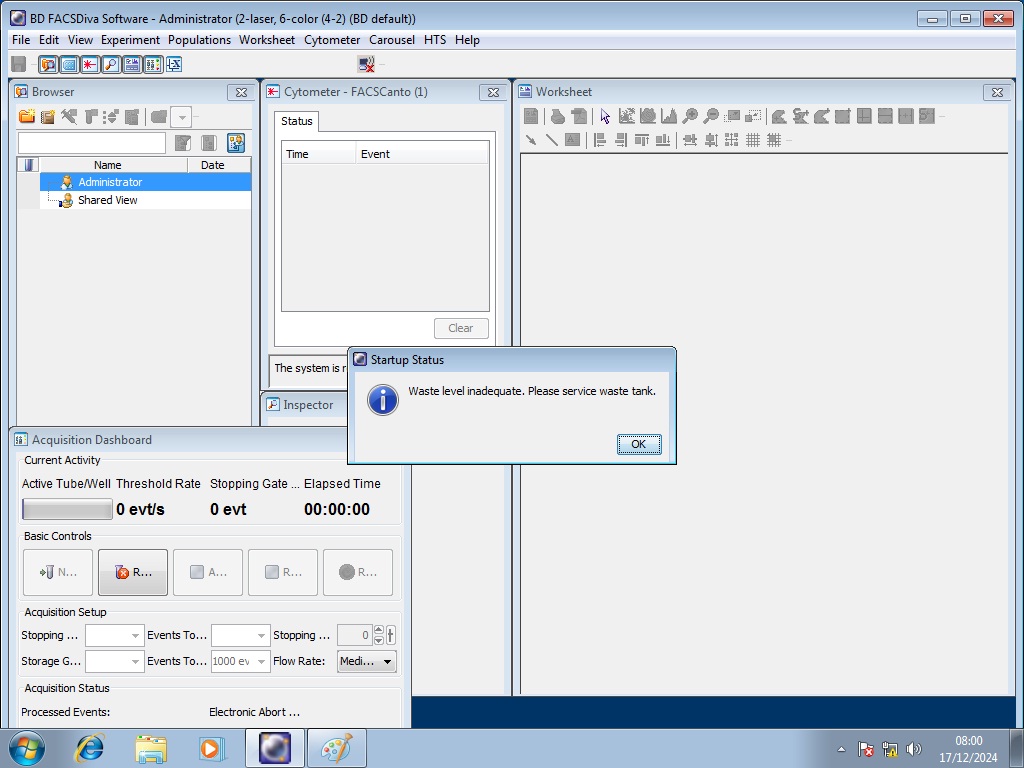 Image of BD FACSCanto Flow Cytometer System w/ Fluidics Carts, PC & Software Lab