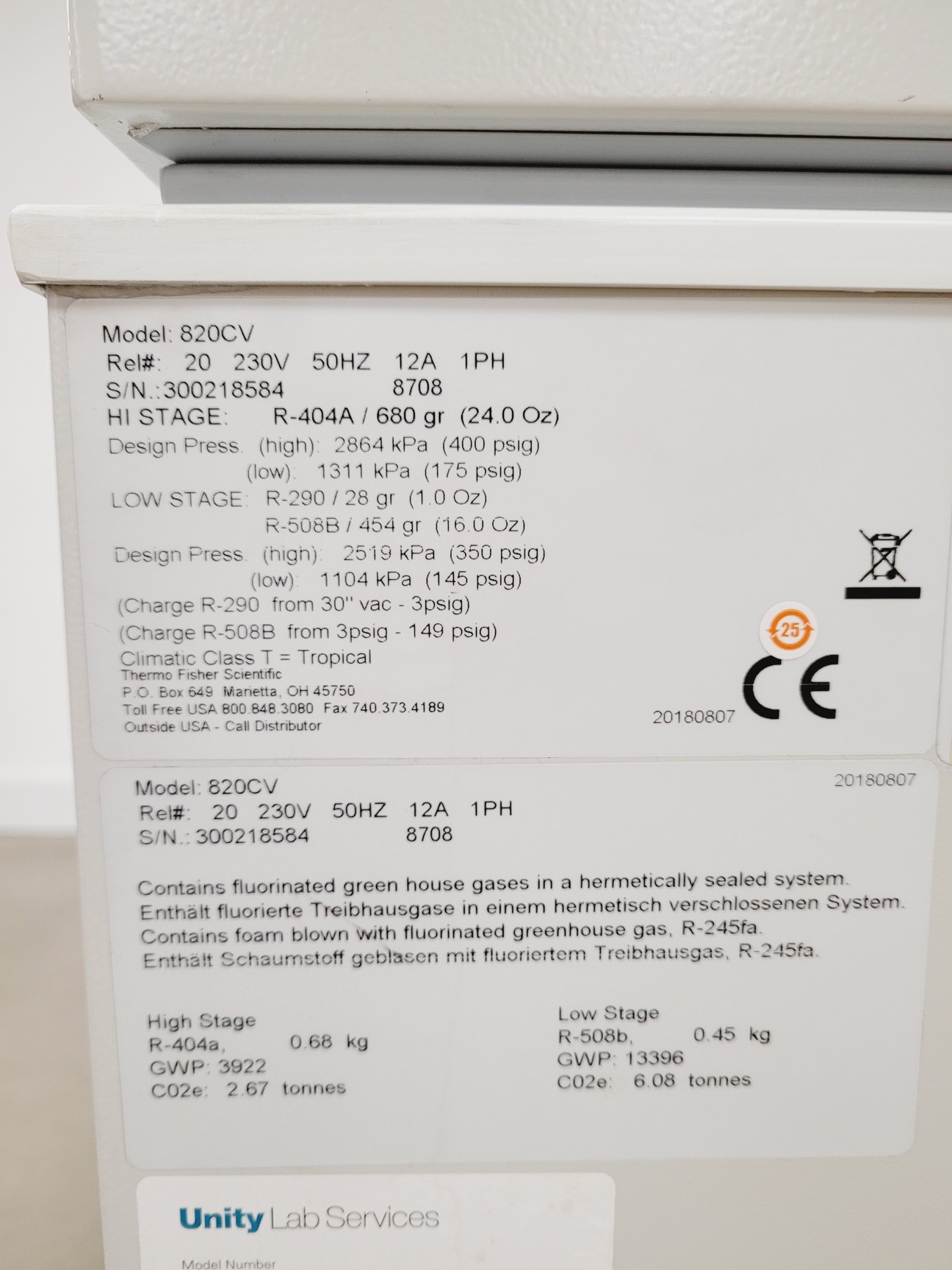 Image of Thermo Scientific Forma - 8600 Series 820CV Ultra-Low Temperature Chest Freezer 