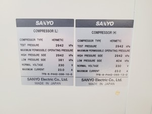 Thumbnail image of Sanyo -86 ULT Freezer - Model - MDF-U74V Lab