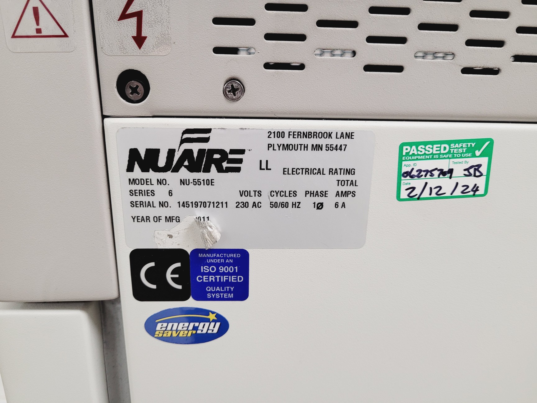 Image of Nuaire IR Direct Heat Incubator Model-NU-5510E Lab Spares/Repairs