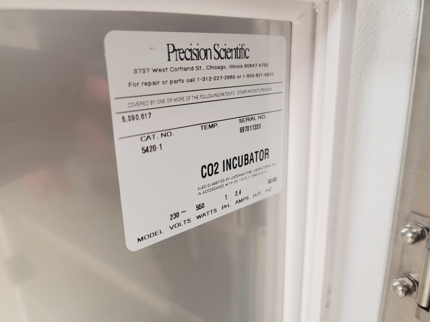 Image of Precisions Scientific Napco 5420-1 Incubator Lab