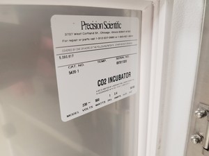 Thumbnail image of Precisions Scientific Napco 5420-1 Incubator Lab