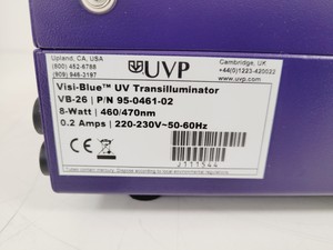 Thumbnail image of UVP Visi-Blue Transilluminator Model Type VB-26 Lab