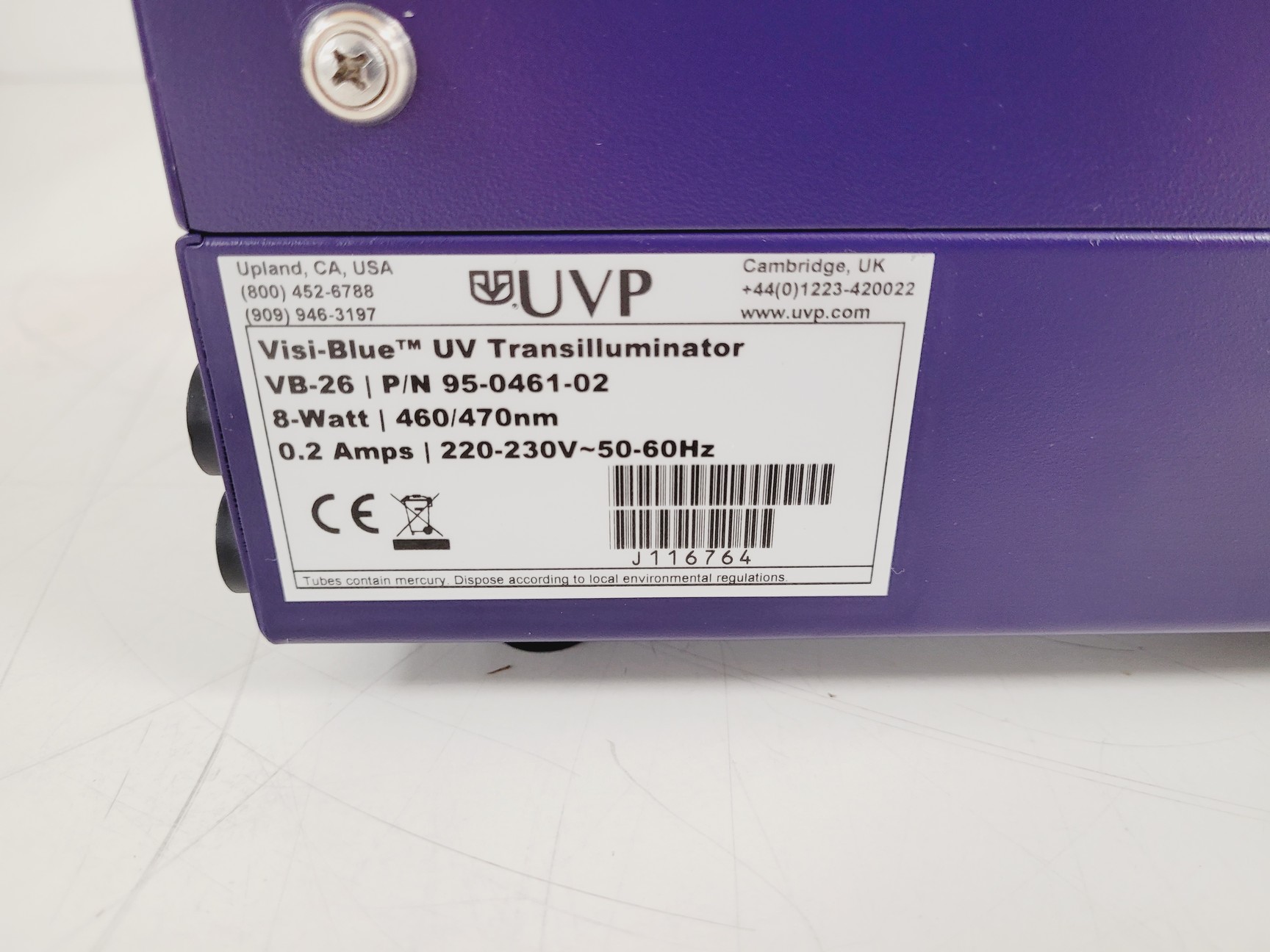 Image of UVP Visi-Blue Transilluminator Type VB-26 Lab