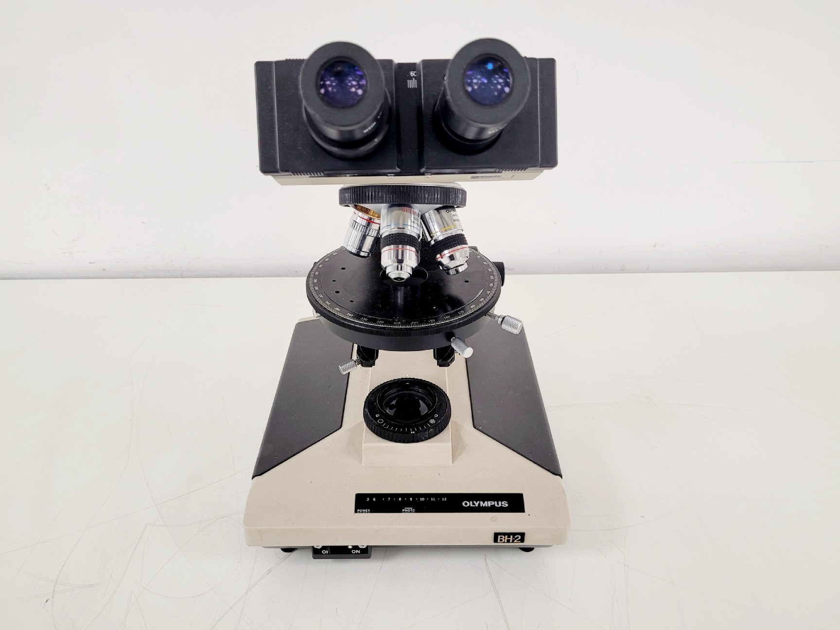 Image of Olympus BH-2 Microscope w/ 5 x Objectives SPlan 10PL 20PL 40PL Lab