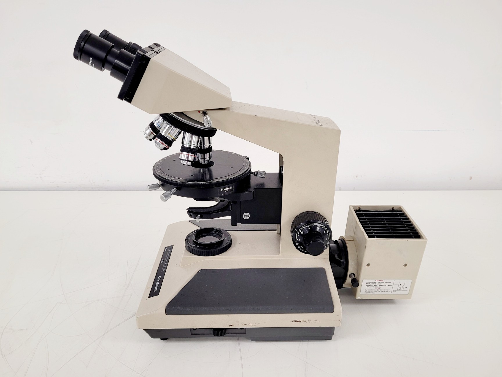 Image of Olympus BH-2 Microscope w/ 5 x Objectives SPlan 10PL 20PL 40PL Lab