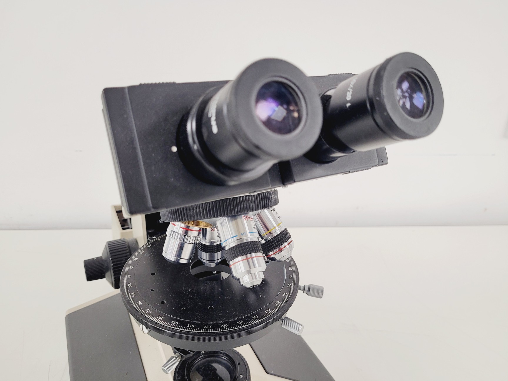 Image of Olympus BH-2 Microscope w/ 5 x Objectives SPlan 10PL 20PL 40PL Lab