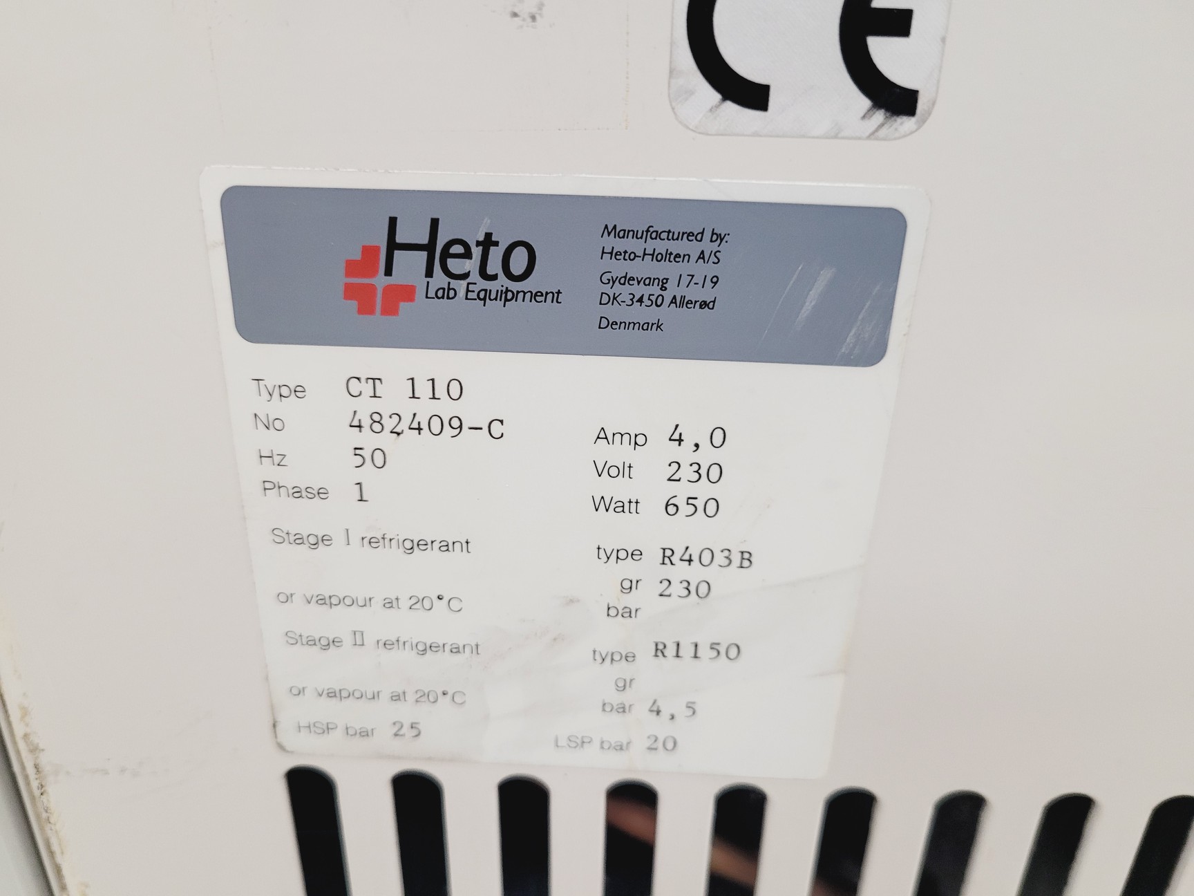 Image of Heto CT 110 Cold Trap Lab Spares/Repairs