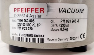 Thumbnail image of PFEIFFER Turbomolecular Vacuum Pump TMH 260-005 Lab