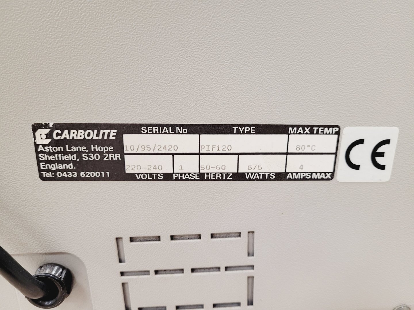 Image of Carbolite Laboratory Incubator PIF120 Lab